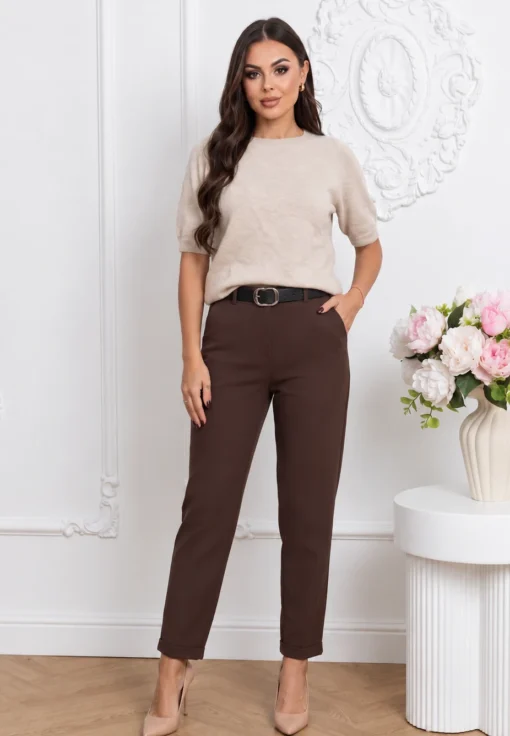 pantaloni-cu-croi-conic-talie-inalta-si-curea
