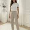 pantaloni-dama-bej-cu-talie-elastica