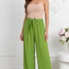 pantaloni-dama-evazati-verde-fistic-cu-cordon-si-talie-elastica