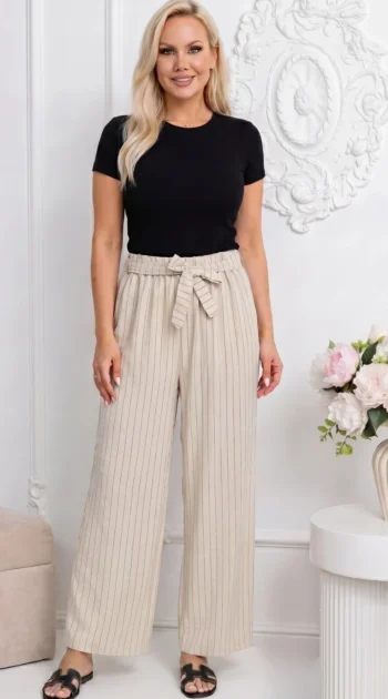 pantaloni-dama-lungi-bej-wide-leg-cu-dungi-fine-talie-elastica-si-cordon