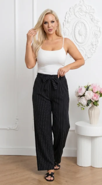 pantaloni-dama-lungi-wide-leg-negri-cu-dungi-fine-talie-elastica-si-cordon