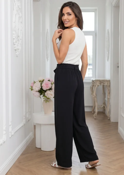 pantaloni-dama-negri-lungi-wide-leg-cu-talie-elastica-si-cordon