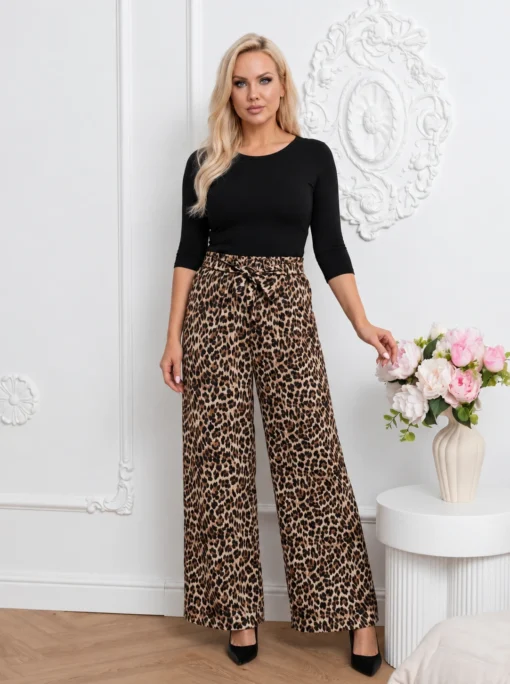 pantaloni-dama-wide-leg-cu-imprimeu-leopard-si-talie-elastica