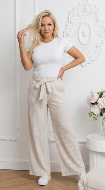pantaloni-din-material-vaporos-cu-imprimeu-in-dungi-si-cordon