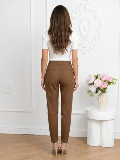 pantaloni-eleganti-din-bumbac-cu-croiala-conica-si-talie-inalta