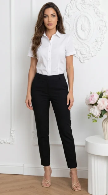 pantaloni-eleganti-din-bumbac-cu-croiala-conica-si-talie-inalta