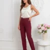 pantaloni-eleganti-grena-office-cu-talie-elastica-la-spate