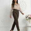 pantaloni-eleganti-maro-dama-cu-curea