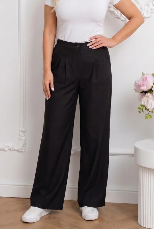 pantaloni-lejeri-cu-talie-elastica-si-pense-sm-albastru-inchis