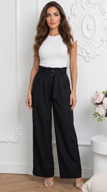 pantaloni-lejeri-cu-talie-inalta-incretita-si-curea-asortata