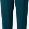 pantaloni-verde-petrol-cu-talie-inalta-incretita-si-pliuri