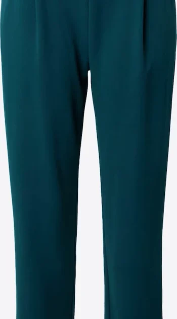 pantaloni-verde-petrol-cu-talie-inalta-incretita-si-pliuri