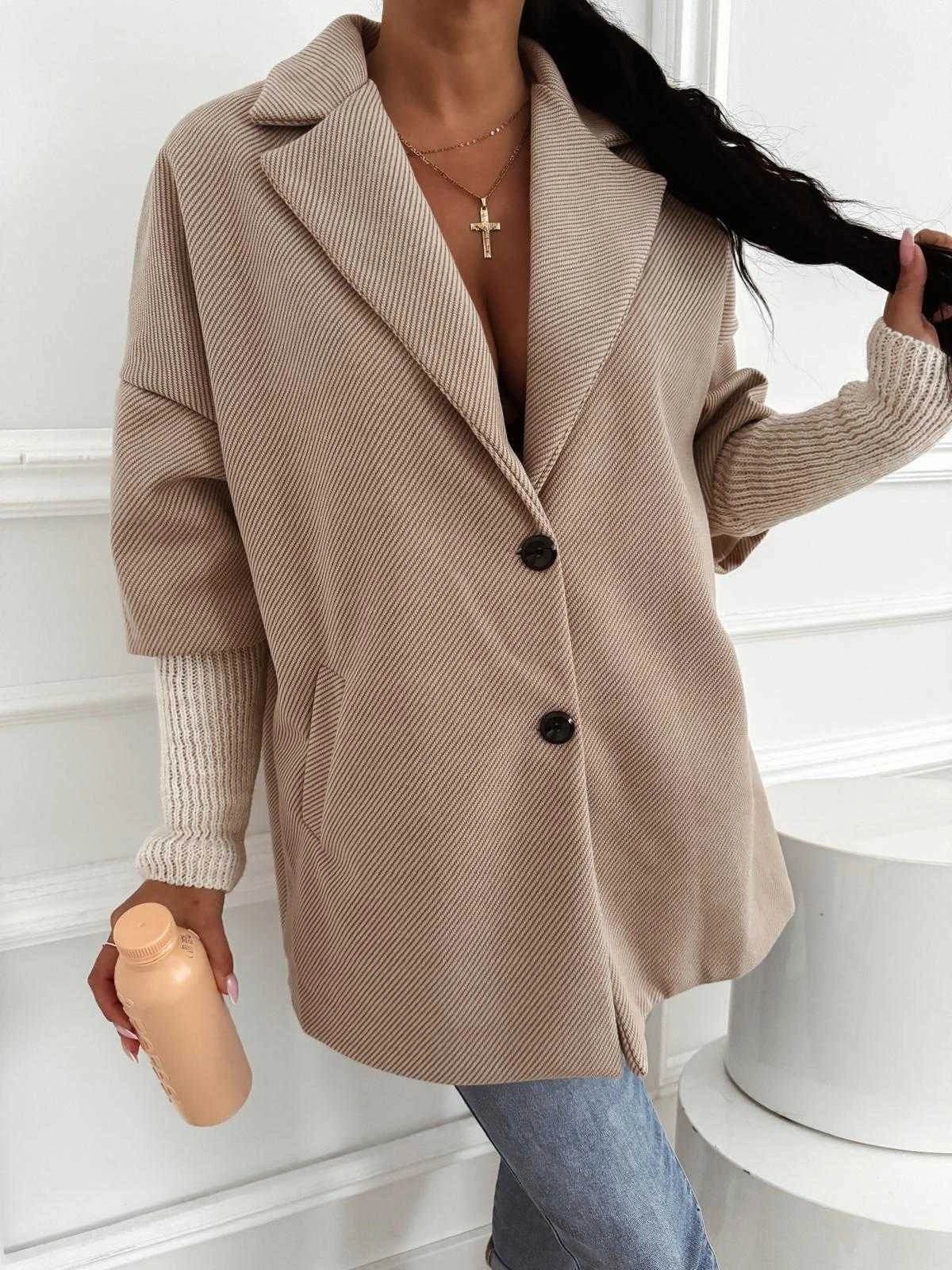 Pardesiu oversize bej cu guler d... - 1 | YEO
