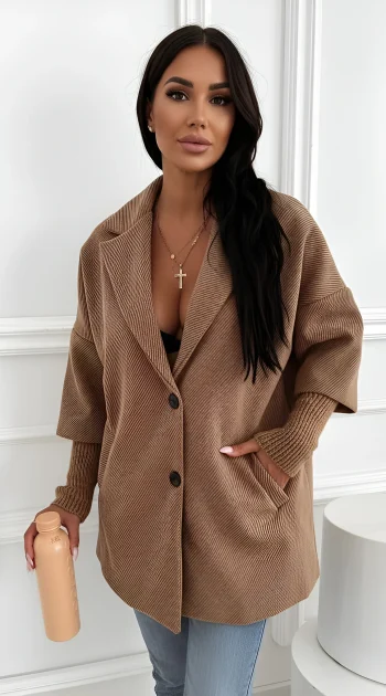 pardesiu-oversize-maro-cu-guler-dublu-si-maneci-tricotate