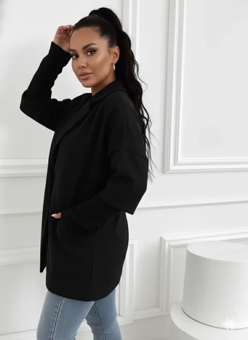 pardesiu-oversize-negru-cu-guler-dublu-si-maneci-tricotate