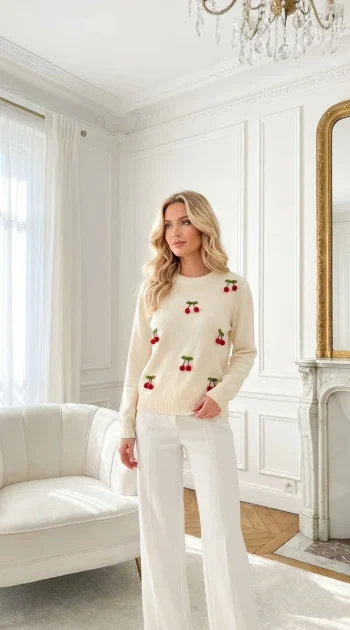 pulover-alb-cu-cirese-decorative