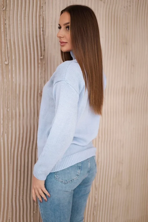 pulover-albastru-deschis-cu-continut-de-lana