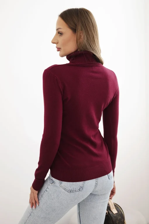 pulover-bordo-cu-guler-inalt-si-maneca-lunga