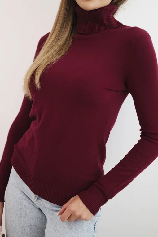 pulover-bordo-cu-guler-inalt-si-maneca-lunga