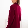 pulover-burgundy-oversize-cu-guler-inalt