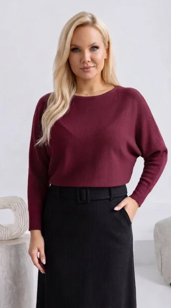 pulover-din-tricot-cu-decolteu-rotund