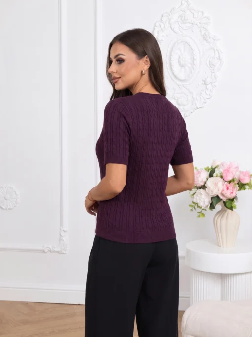 pulover-din-tricot-cu-torsade-si-maneci-scurte