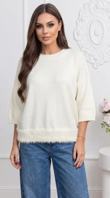 pulover-elegant-din-tricot-cu-blana-ecologica-la-tiv