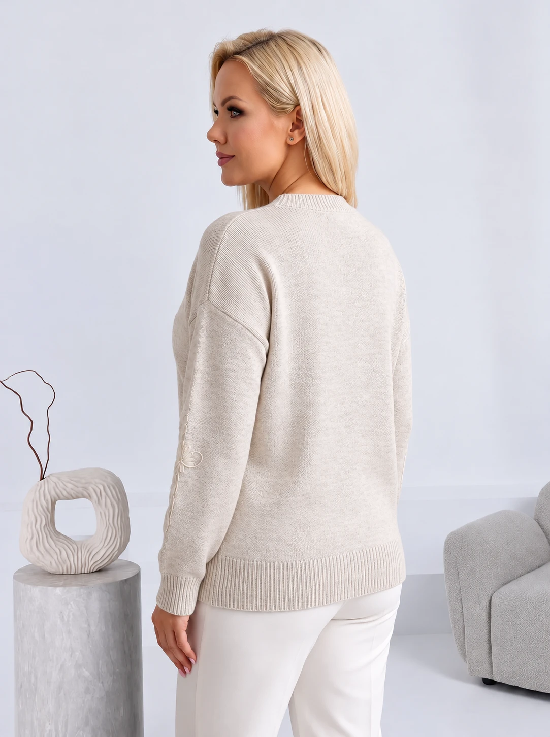 Pulover elegant din tricot moale... - Imagine 3