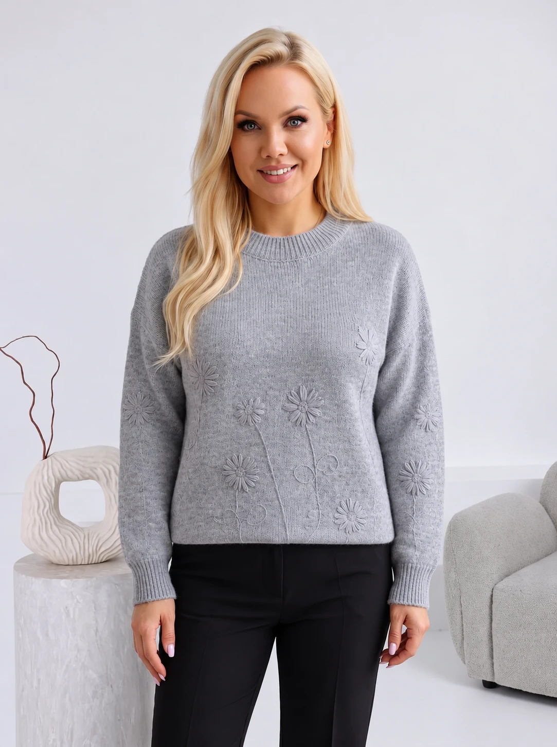 Pulover elegant din tricot moale... - Imagine 7
