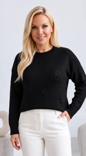 pulover-elegant-din-tricot-moale-cu-broderie-florala