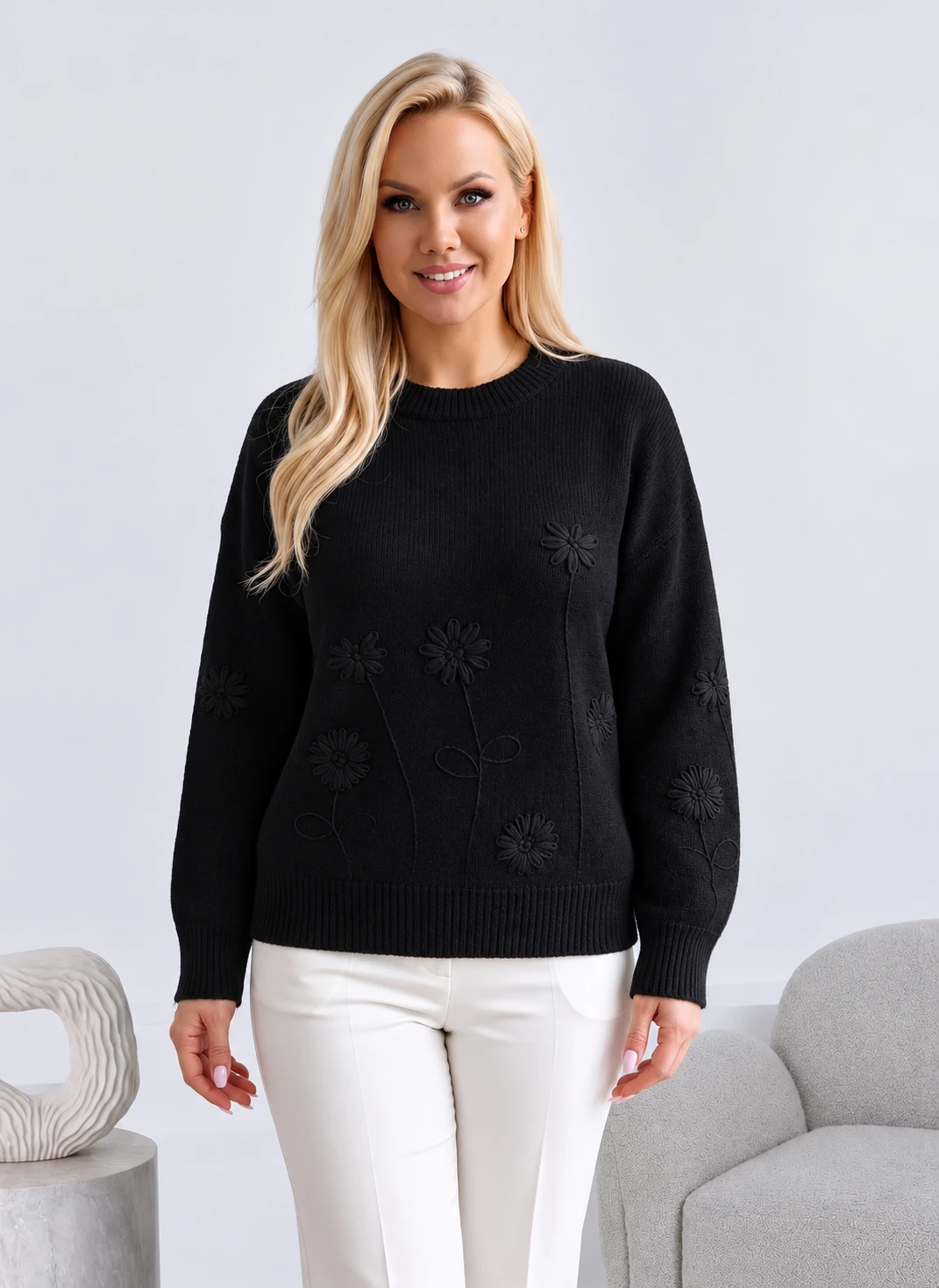 Pulover elegant din tricot moale... - Imagine 4