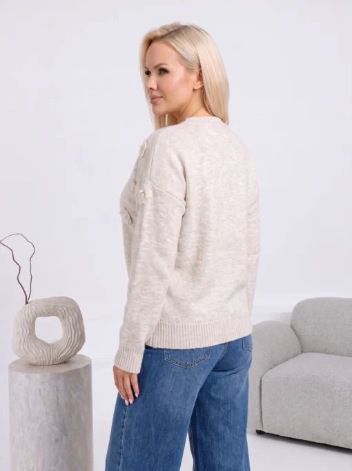 pulover-elegant-din-tricot-moale-cu-flori-3d