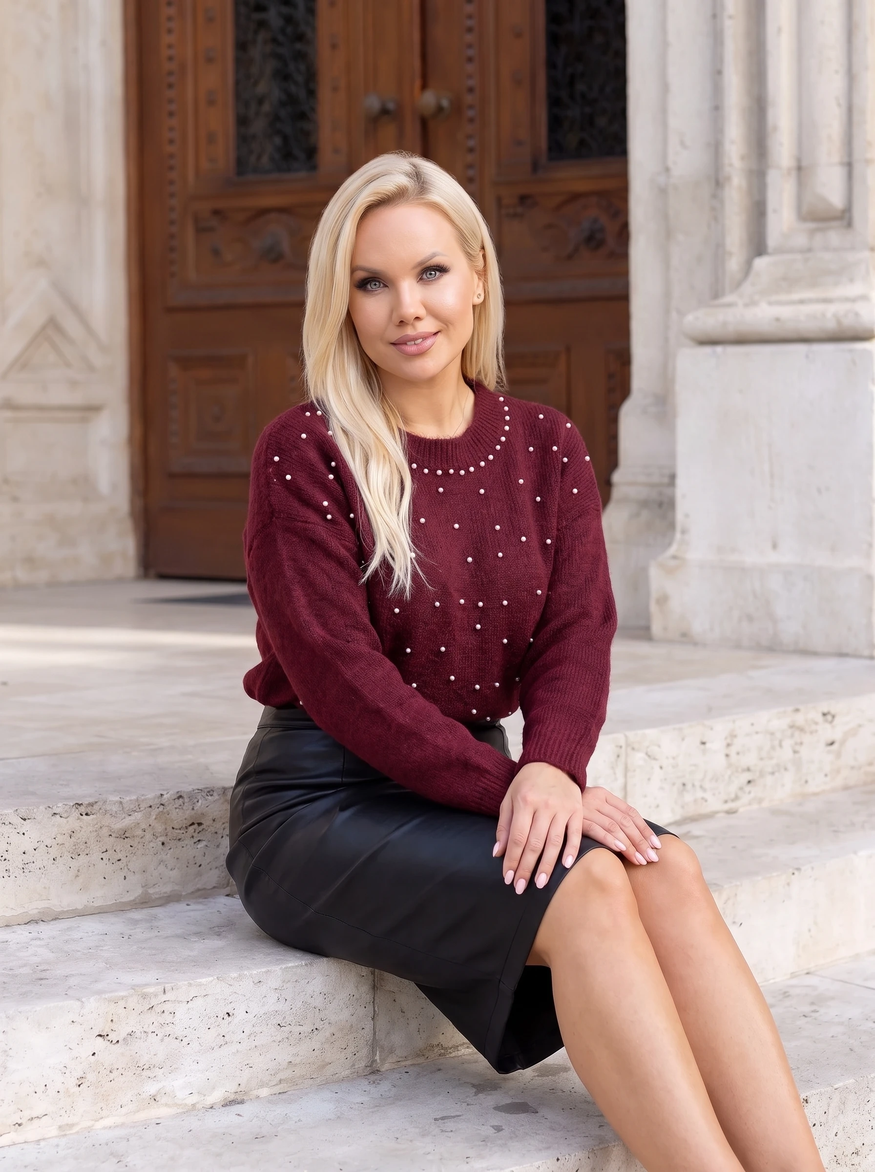 Pulover elegant din tricot moale... - Imagine 3