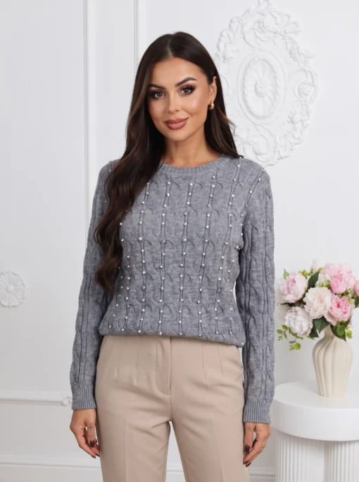 pulover-elegant-din-tricot-torsadat-cu-perle-si-strasuri-stralucitoare