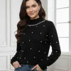 pulover-negru-elegant-cu-perle-decorative-si-guler-inalt