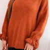 pulover-oversize-caramiziu-cu-maneci-bufante
