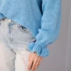 pulover-oversized-albastru-cu-maneci-bufante