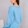 pulover-oversized-albastru-cu-maneci-bufante