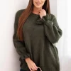pulover-oversized-kaki-cu-maneci-bufante