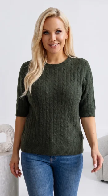 pulover-tricot-pufos-cu-torsade-fine