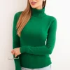 pulover-verde-cu-guler-inalt-si-maneca-lunga