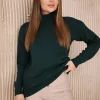 pulover-verde-din-tricot-cu-continut-de-lana
