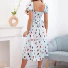 rochie-albastra-cu-imprimeu-de-cirese