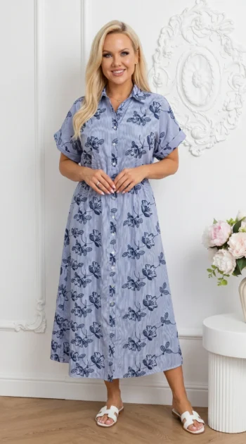 rochie-albastra-din-vascoza-cu-broderie-florala-si-dungi-fine