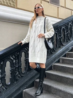 Rochie Amela, midi din tricot