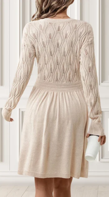 rochie-bej-eleganta-cu-detalii-crosetate-si-perlute