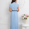 rochie-bleu-eleganta-tip-sacou-cu-fusta-plisata-si-curea