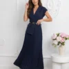 rochie-bleumarin-eleganta-tip-sacou-cu-fusta-plisata-si-curea