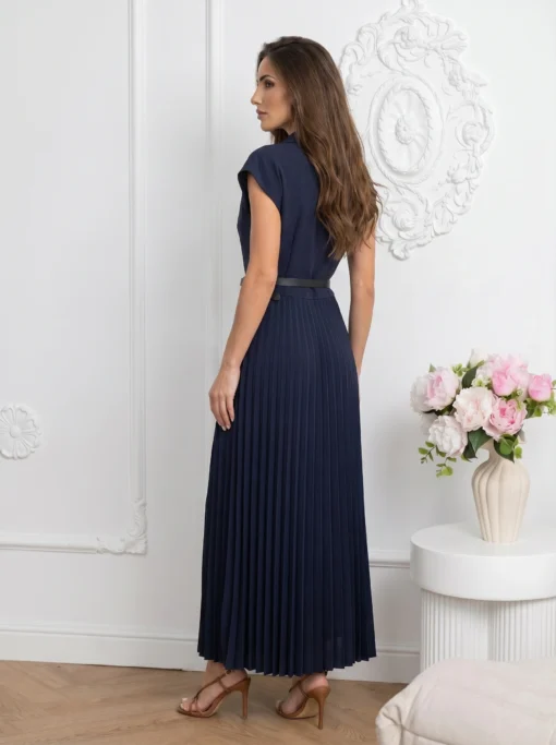 rochie-bleumarin-eleganta-tip-sacou-cu-fusta-plisata-si-curea