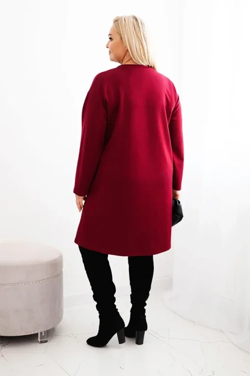 rochie-bordo-marime-mare-cu-insertie-decorativa-din-paiete-si-funda-laterala